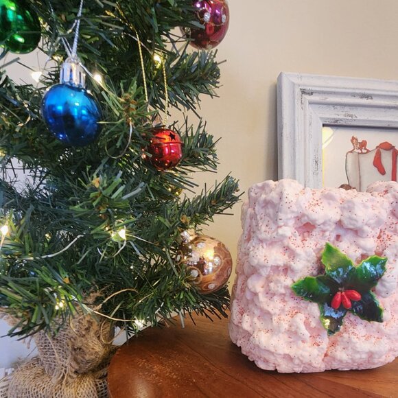 Vintage, Candle, Holiday, Square, Penn Wax Works, 4" x 4.5", Decor, Christmas - Picture 7 of 8